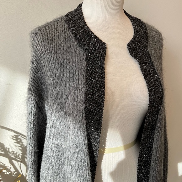 Essentiel Antwerp Grey and Black Cardigan - Picture 2 of 3